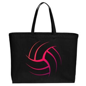 Cute White Graphic Art Volleyball Unique Meaningful Gift Cotton Canvas Jumbo Tote