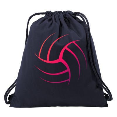 Cute White Graphic Art Volleyball Unique Meaningful Gift Drawstring Bag