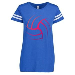 Cute White Graphic Art Volleyball Unique Meaningful Gift Enza Ladies Jersey Football T-Shirt