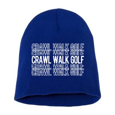 Crawl Walk Golf Gift Short Acrylic Beanie