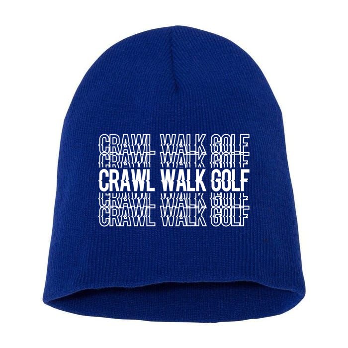 Crawl Walk Golf Gift Short Acrylic Beanie