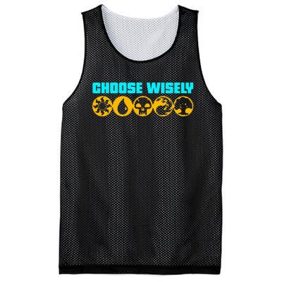 Choose Wisely Gamer Mana Symbols Gathering Magic Mesh Reversible Basketball Jersey Tank