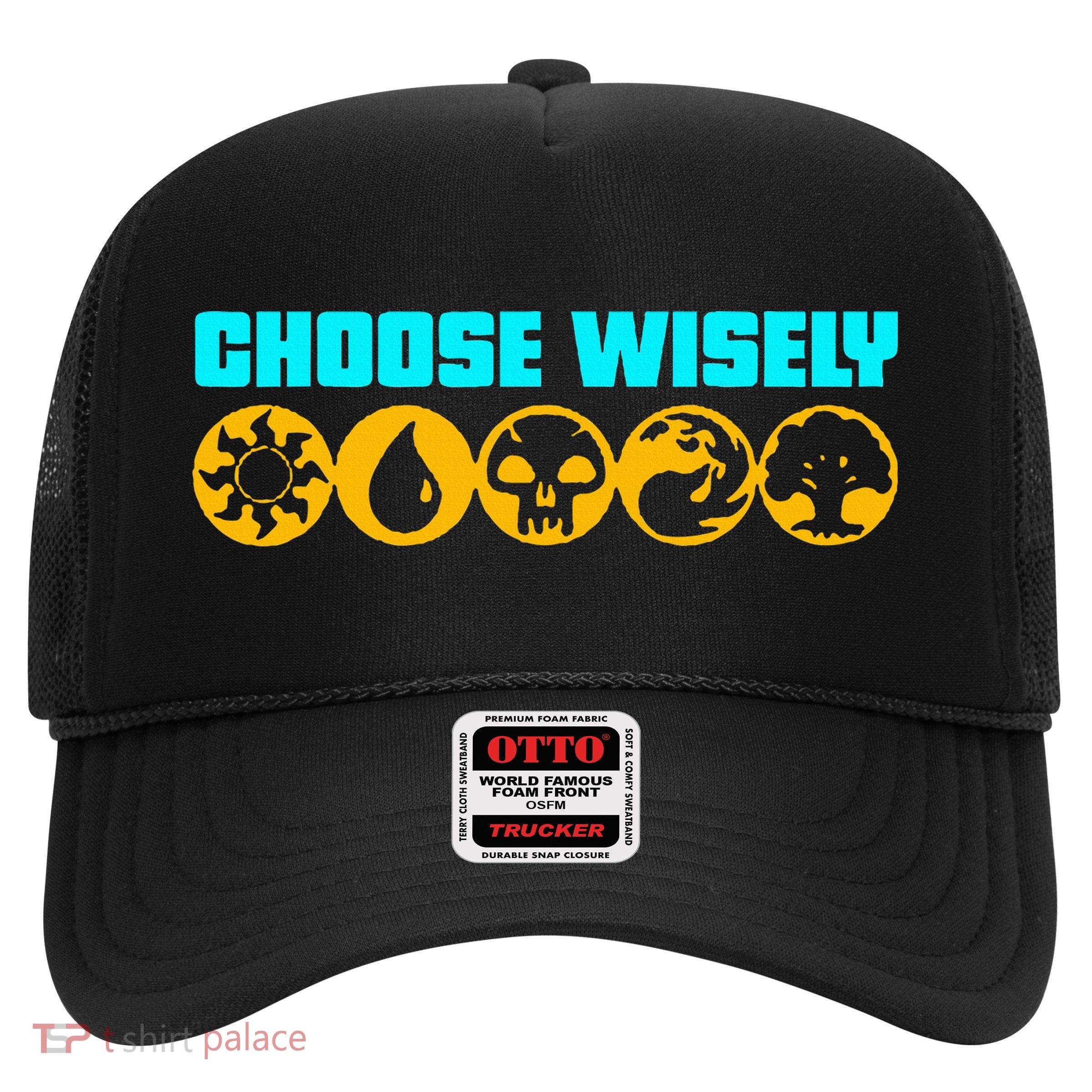 Choose Wisely Gamer Mana Symbols Gathering Magic Trucker Hat