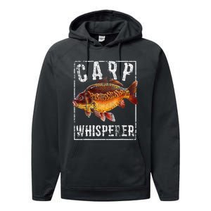 Carp Whisperer. Gift For Carp Fisherman Performance Fleece Hoodie