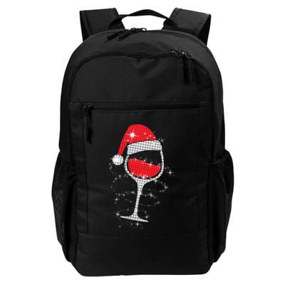 Christmas Wine Glasses Santa Funny Wine Lover Xmas Holiday Gift Backpack