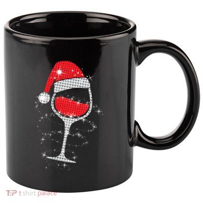 Christmas Wine Glasses Santa Funny Wine Lover Xmas Holiday Gift 11oz C Handle Ceramic Mug
