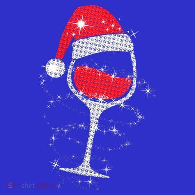 Christmas Wine Glasses Santa Funny Wine Lover Xmas Holiday Gift T-Shirt
