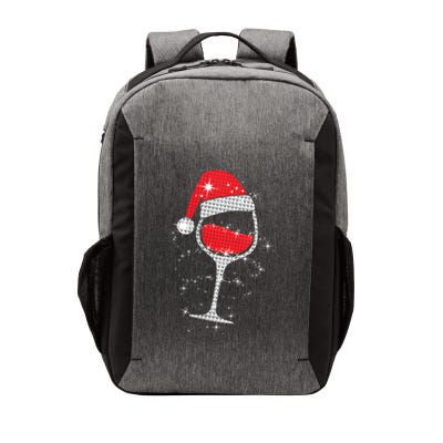 Christmas Wine Glasses Santa Funny Wine Lover Xmas Holiday Gift Vector Backpack