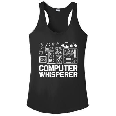 Computer Whisperer Gift It Tech Support Nerds Geek Funny Gift Funny Gift Ladies PosiCharge Competitor Racerback Tank