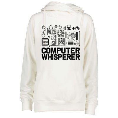 Computer Whisperer Gift It Tech Support Nerds Geek Funny Gift Funny Gift Womens Funnel Neck Pullover Hood