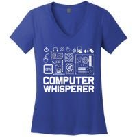 Computer Whisperer Gift It Tech Support Nerds Geek Funny Gift Funny Gift Women's V-Neck T-Shirt