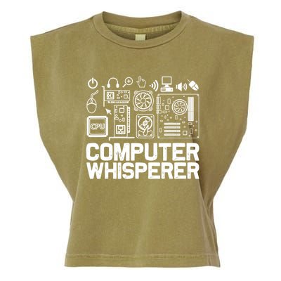 Computer Whisperer Gift It Tech Support Nerds Geek Funny Gift Funny Gift Garment-Dyed Women's Muscle Tee