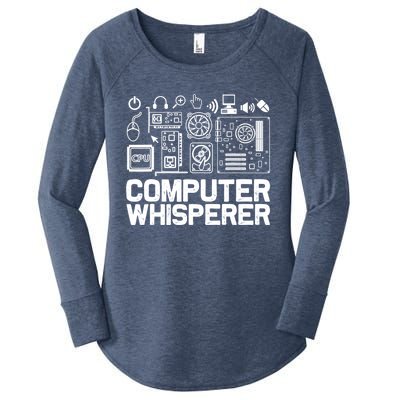 Computer Whisperer Gift It Tech Support Nerds Geek Funny Gift Funny Gift Women's Perfect Tri Tunic Long Sleeve Shirt