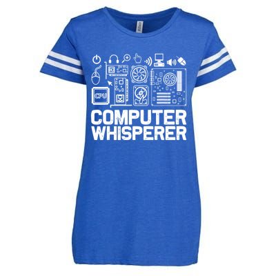 Computer Whisperer Gift It Tech Support Nerds Geek Funny Gift Funny Gift Enza Ladies Jersey Football T-Shirt