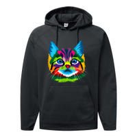 Cat Womens Graphic Tees Graphic Tee Cute Cat Performance Fleece Hoodie