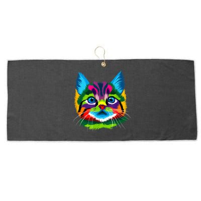 Cat Womens Graphic Tees Graphic Tee Cute Cat Large Microfiber Waffle Golf Towel