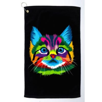 Cat Womens Graphic Tees Graphic Tee Cute Cat Platinum Collection Golf Towel