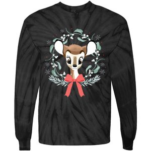 Christmas Wreath Gift Tie-Dye Long Sleeve Shirt