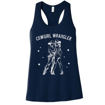 Cow Wrangler Gay Cow Lesbian Femme Lesbian Pride Women's Racerback Tank