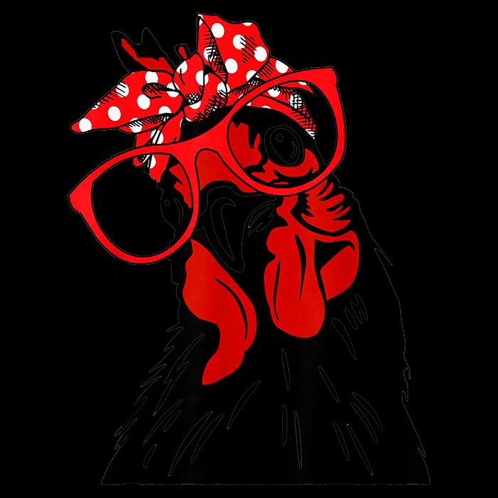 Cute Women Girl Chicken With Bandana Headband And Glasses Zip Tote Bag