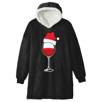 Christmas Wine Glasses Santa Hat Hooded Wearable Blanket