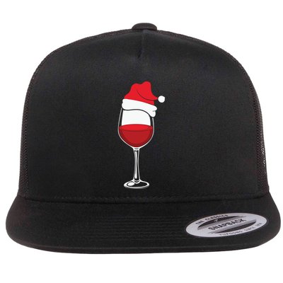 Christmas Wine Glasses Santa Hat Flatbill Hat
