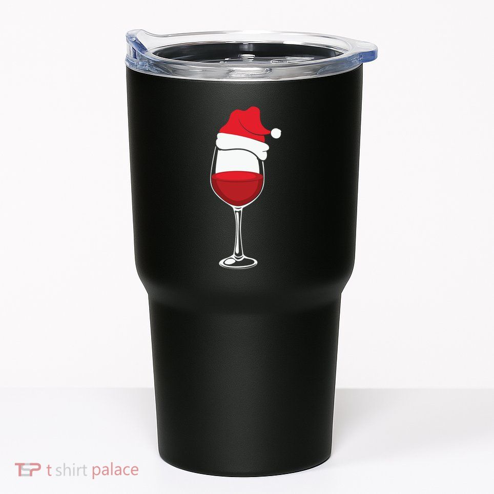 Christmas Wine Glasses Santa Hat Tumbler