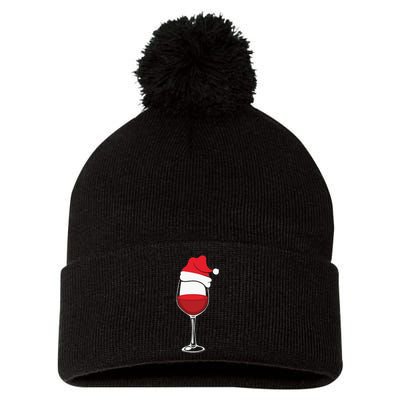 Christmas Wine Glasses Santa Hat Pom Pom 12in Knit Beanie