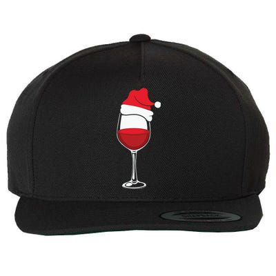 Christmas Wine Glasses Santa Hat Wool Snapback Cap