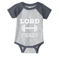 Christian Workout Gym Lord Is My Strength Infant Baby Jersey Bodysuit