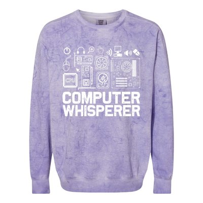 Computer Whisperer Gift It Nerds Geek Great Gift Colorblast Crewneck Sweatshirt