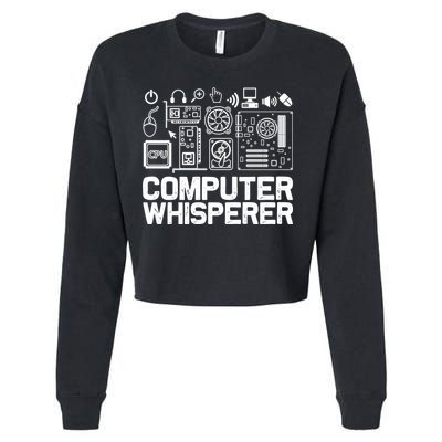 Computer Whisperer Gift It Nerds Geek Great Gift Cropped Pullover Crew