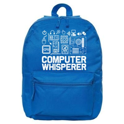 Computer Whisperer Gift It Nerds Geek Great Gift 16 in Basic Backpack
