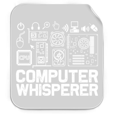 Computer Whisperer Gift It Nerds Geek Great Gift Permanent Decal Sticker
