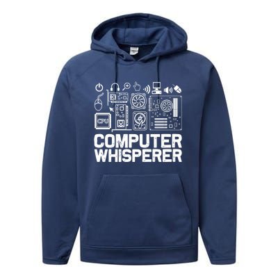 Computer Whisperer Gift It Nerds Geek Great Gift Performance Fleece Hoodie