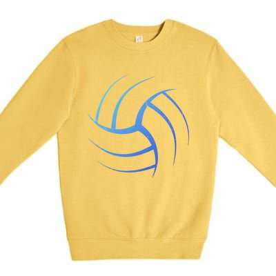 Cute White Graphic Art Volleyball Unique Meaningful Gift Premium Crewneck Sweatshirt