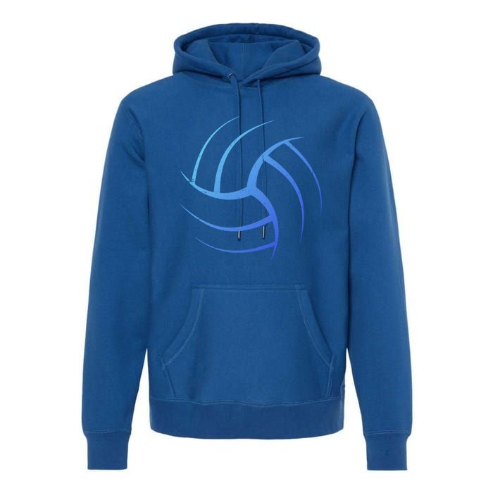 Cute White Graphic Art Volleyball Unique Meaningful Gift Premium Hoodie