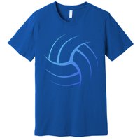 Cute White Graphic Art Volleyball Unique Meaningful Gift Premium T-Shirt