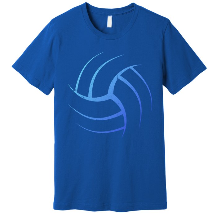 Cute White Graphic Art Volleyball Unique Meaningful Gift Premium T-Shirt