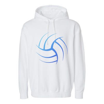 Cute White Graphic Art Volleyball Unique Meaningful Gift Garment-Dyed Fleece Hoodie