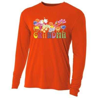 Cute Wildflowers Grandma Design For Grandmothers We Love Gift Cooling Performance Long Sleeve Crew