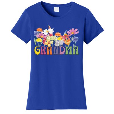 Cute Wildflowers Grandma Design For Grandmothers We Love Gift Women's T-Shirt