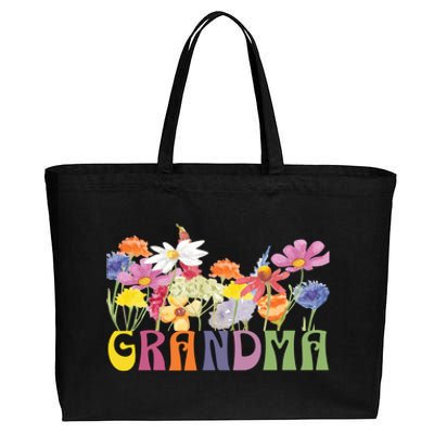 Cute Wildflowers Grandma Design For Grandmothers We Love Gift Cotton Canvas Jumbo Tote