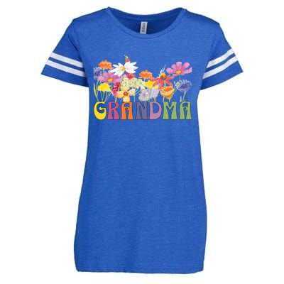 Cute Wildflowers Grandma Design For Grandmothers We Love Gift Enza Ladies Jersey Football T-Shirt