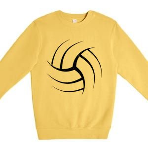 Cute White Graphic Art Volleyball Unique Meaningful Gift Premium Crewneck Sweatshirt