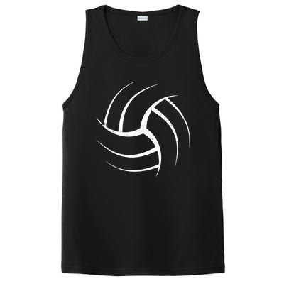 Cute White Graphic Art Volleyball Unique Meaningful Gift PosiCharge Competitor Tank