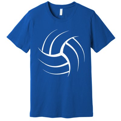 Cute White Graphic Art Volleyball Unique Meaningful Gift Premium T-Shirt