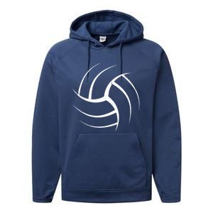 Cute White Graphic Art Volleyball Unique Meaningful Gift Performance Fleece Hoodie