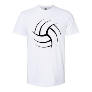 Cute White Graphic Art Volleyball Unique Meaningful Gift Softstyle CVC T-Shirt