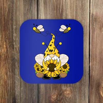 Cute Winged Gnome Summer Gnome Sunflower Gnome And Bee Gift Coaster